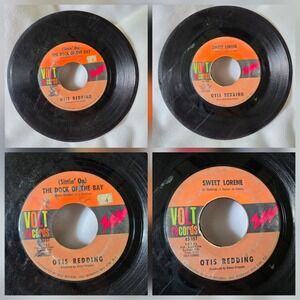 Mixed 45 RPM Vinyl Record Lot 7" Otis Redding James Brown Louis Armstrong 4pcs